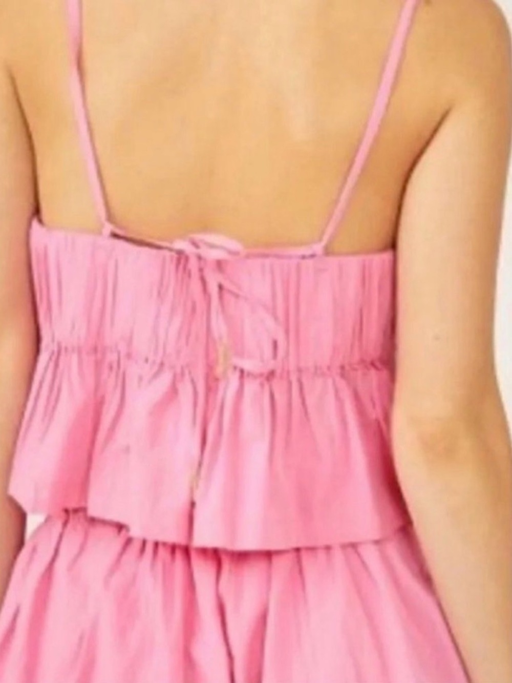 Free people Hot Pink Ruffle Crop Top - Picture 3 of 7